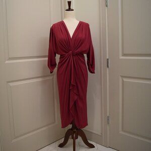 Catherine Malandrino - Red Silk Cold Shoulder Cocktail Dress - 8